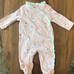 Janie and Jack Pink Llama Onesie 0-3 Months
